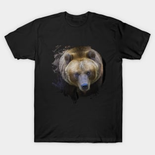 Brown Bear Grizzly Animal Wildlife Forest Jungle Nature Outdoors T-Shirt